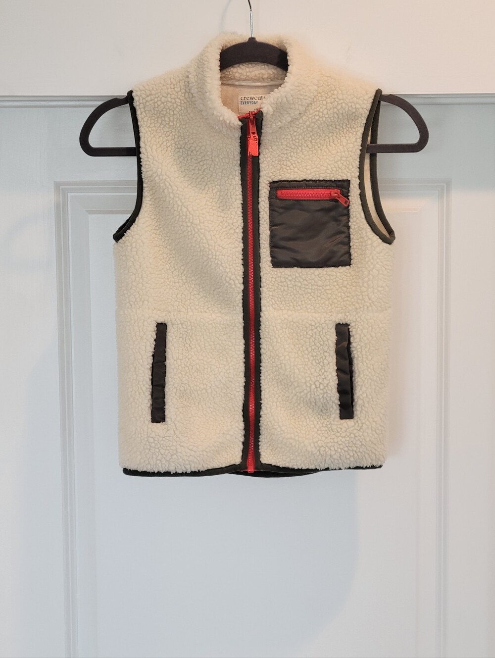 J Crew Crewcuts Kids Cream Sherpa Fleece Vest